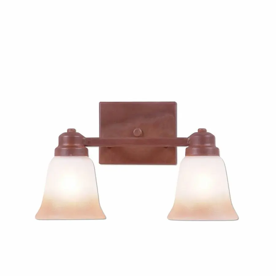 Parkshire Rustic Plain Two Light Bath Vanity Light