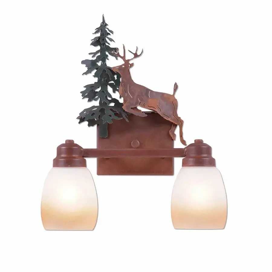 Parkshire-Valley Deer Two Light Bath Vanity Light