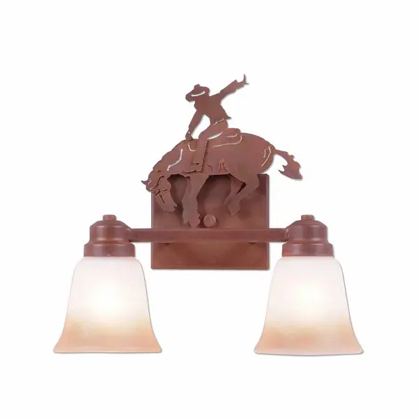 Parkshire Bucking Bronco Two Light Bath Vanity Light