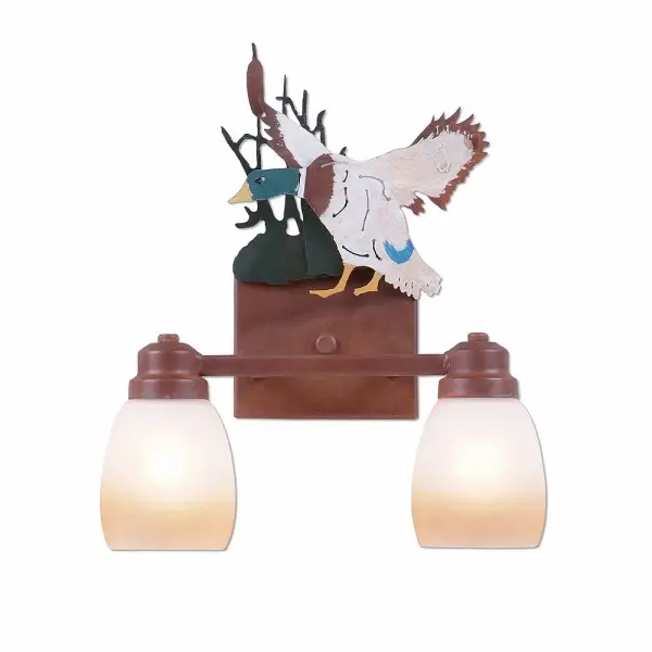 Parkshire Mallard Duck Two Light Bath Vanity Light