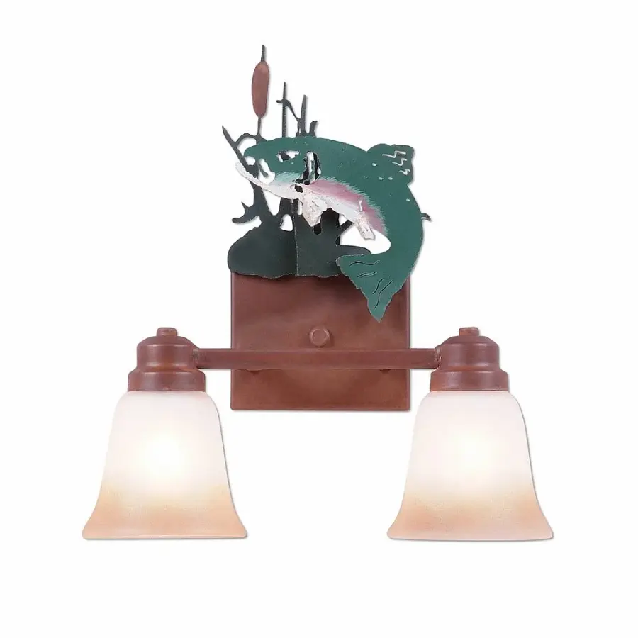 Parkshire Trout Two Light Bath Vanity Light
