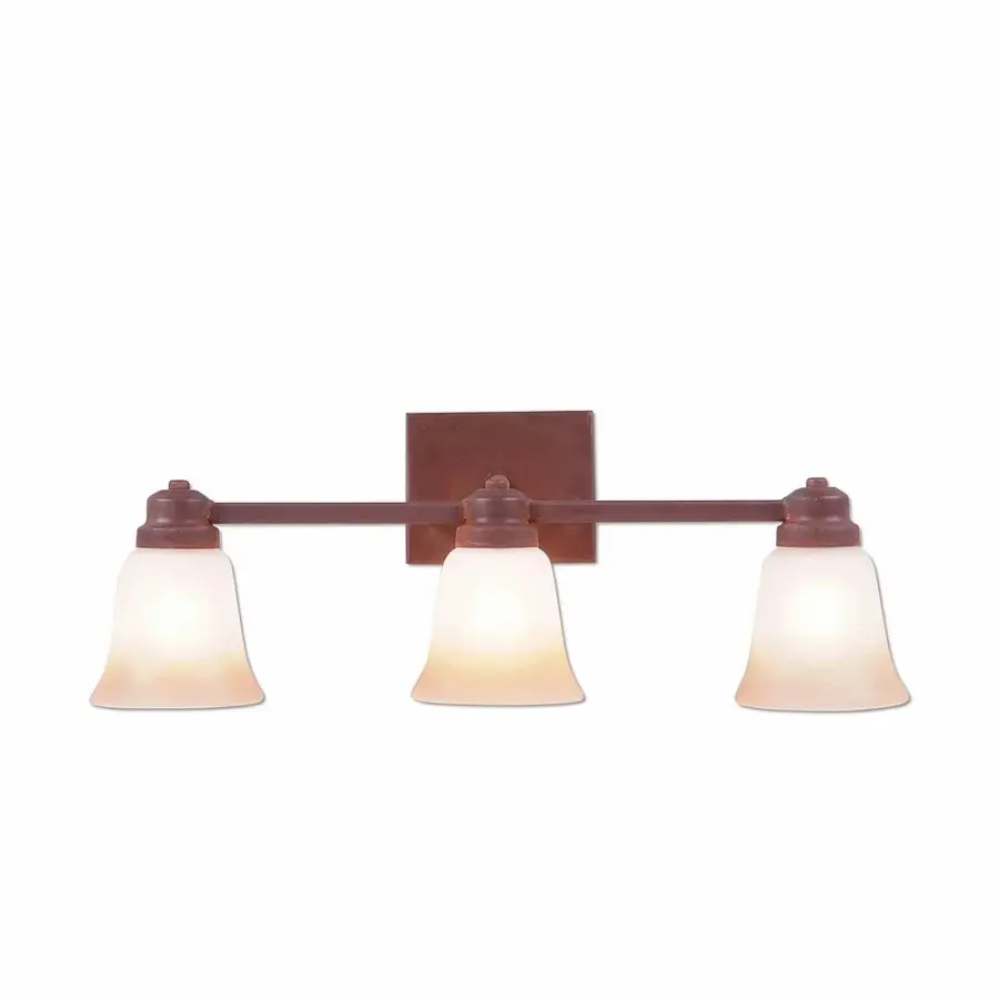 Parkshire Rustic Plain Three Light Bath Vanity Light