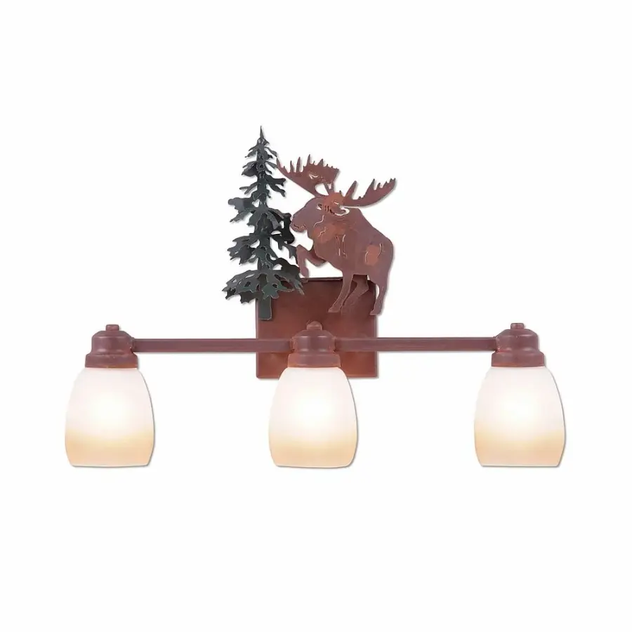 Parkshire Alaska Moose 3-Light Bath Vanity Light