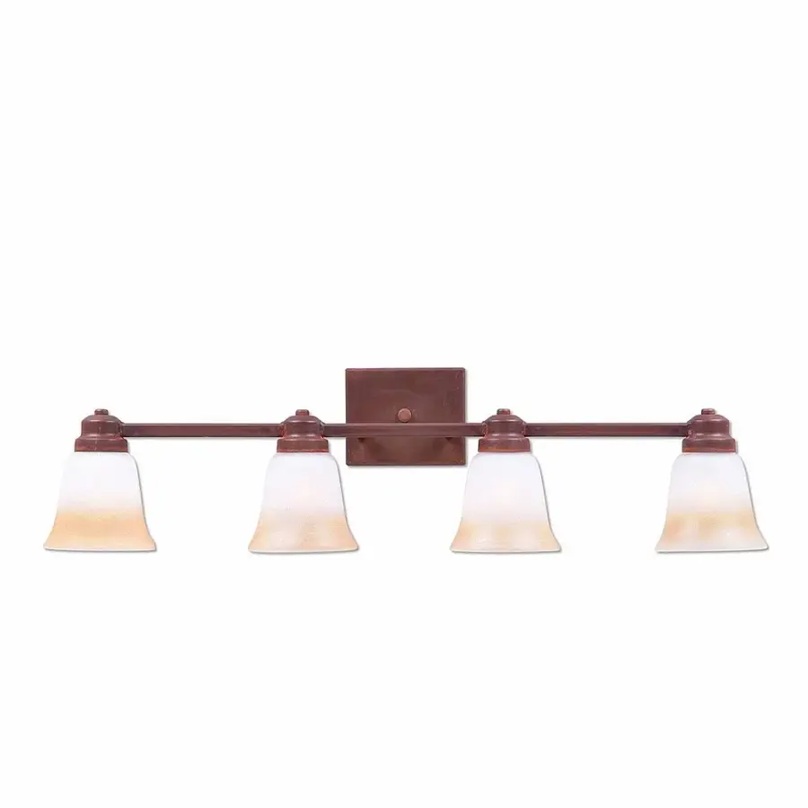 Parkshire Rustic Plain Four Light Bath Vanity Light