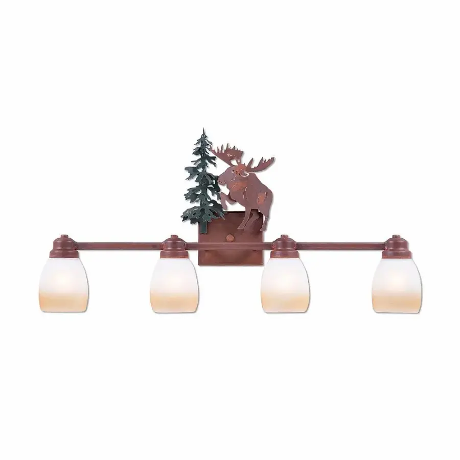 Parkshire Alaska Moose 4-Light Bath Vanity Light