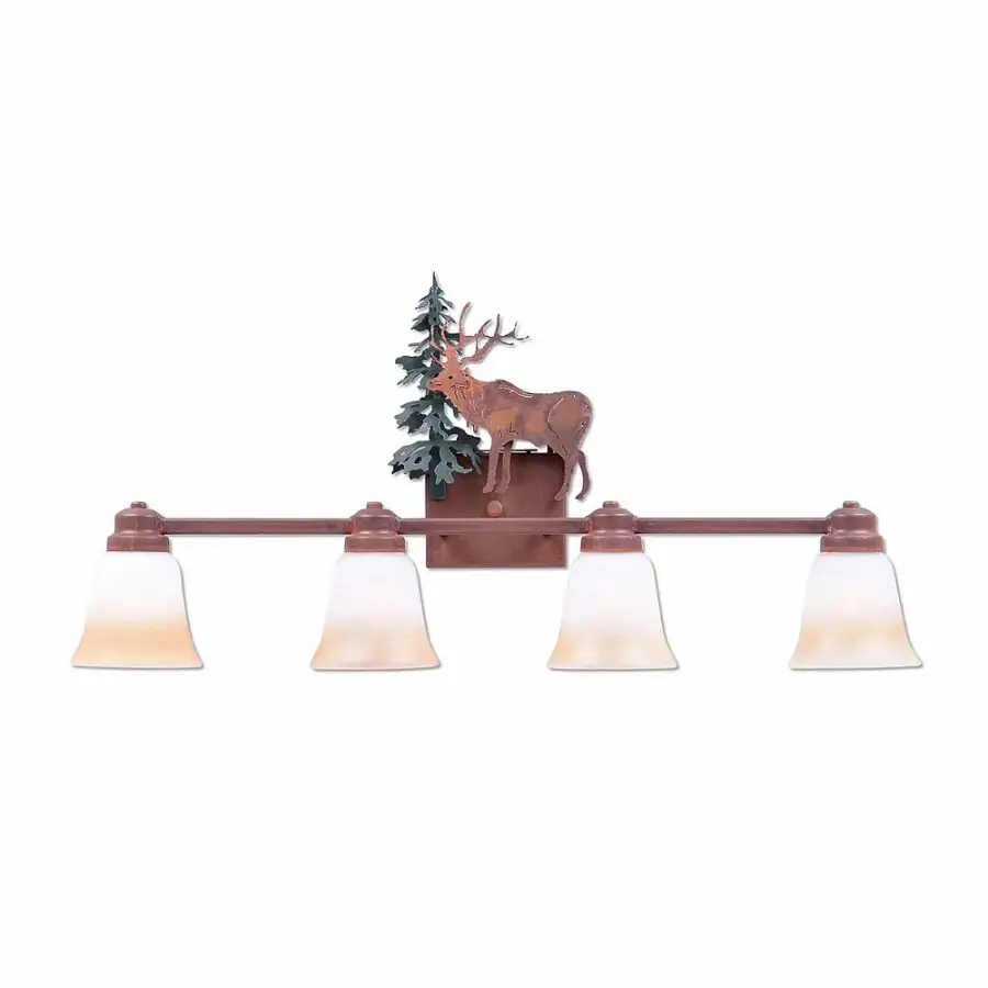 Parkshire-Valley Elk Four Light Bath Vanity Light