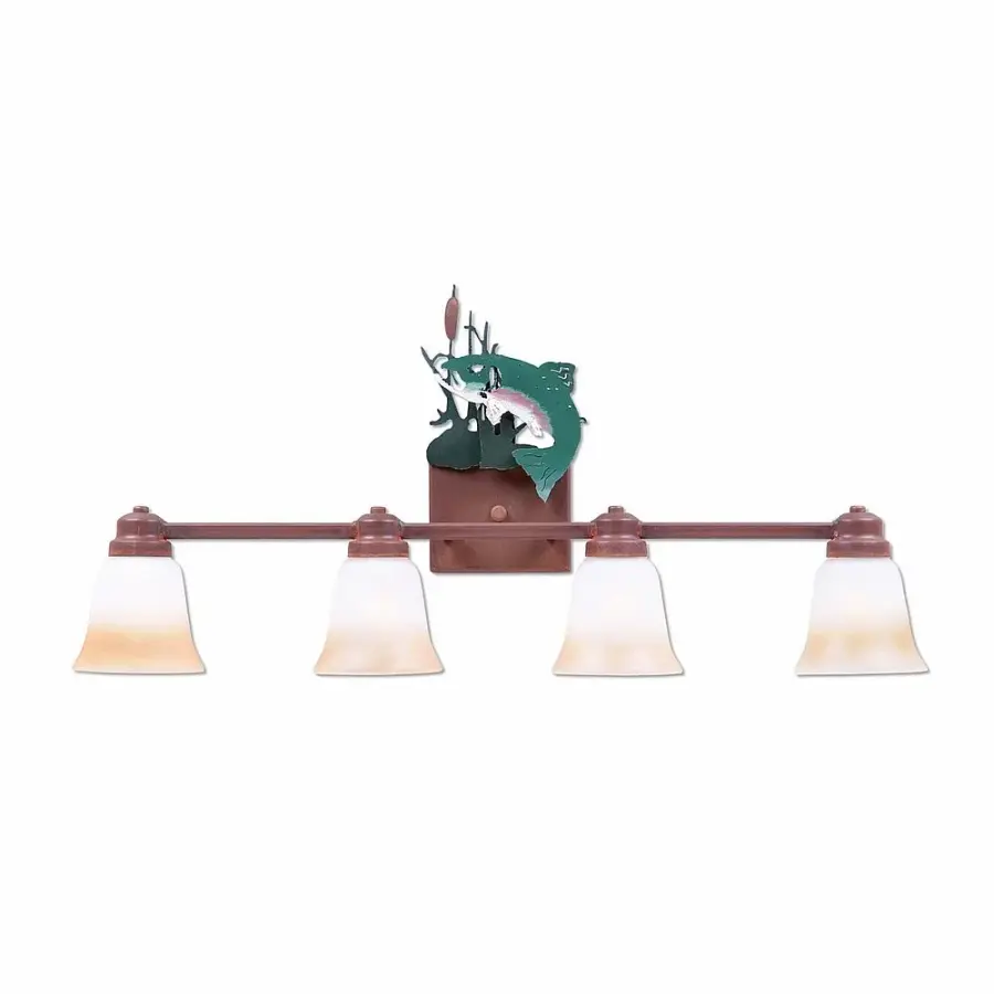 Parkshire Trout Four Light Bath Vanity Light
