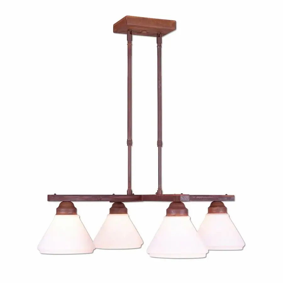 Cedarwood Rustic Plain Four Light Chandelier