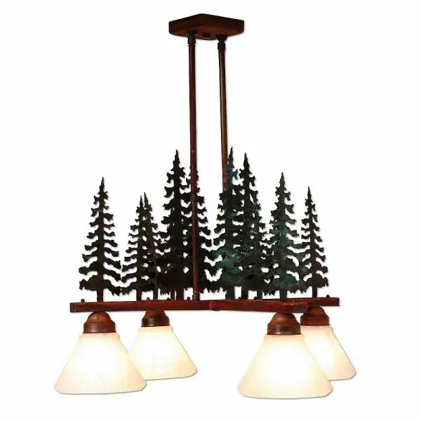 Cedarwood Cedar Tree Four Light Chandelier