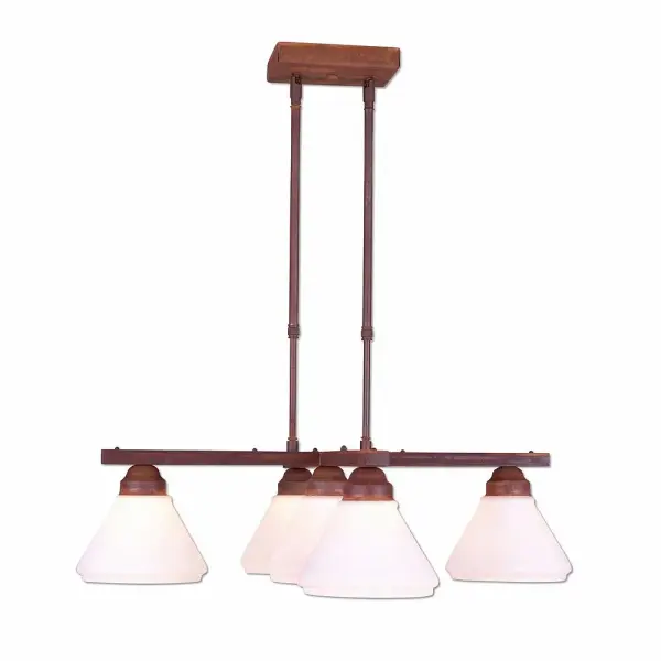 Cedarwood Rustic Plain Five Light Chandelier