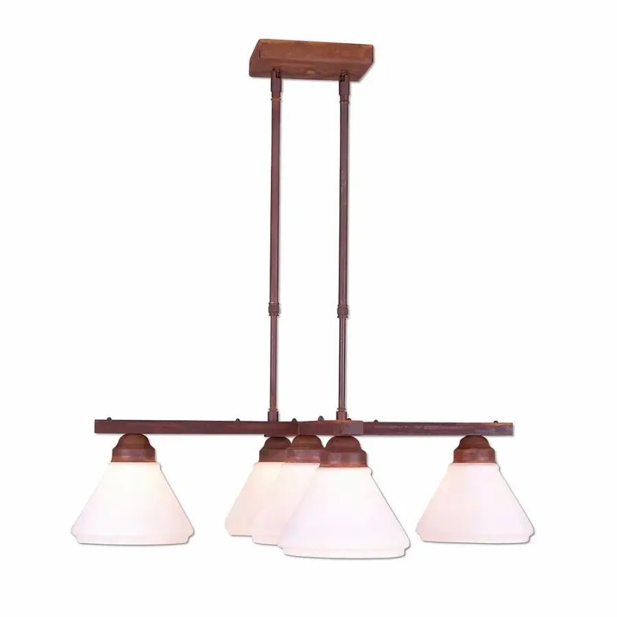 Cedarwood Rustic Plain Five Light Chandelier