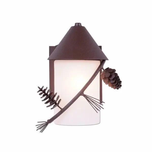 Denali Pine Cone Outdoor Wall Sconce in Rustic Brown