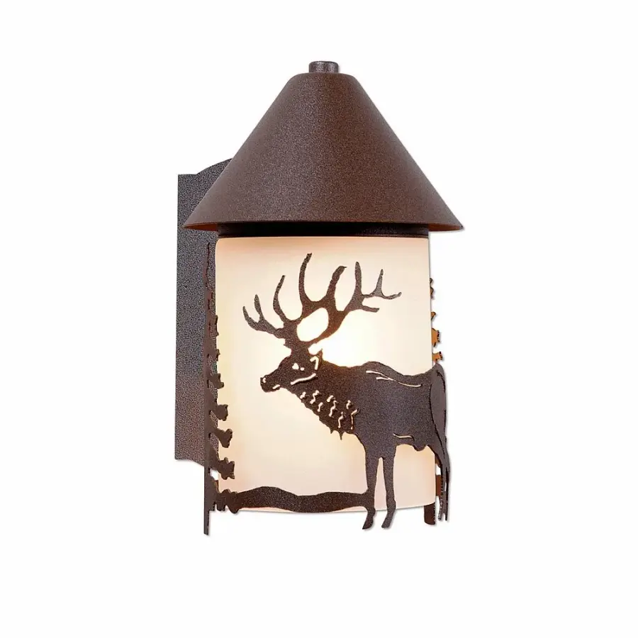 Denali-Elk One Light Wall Sconce in Rustic Brown