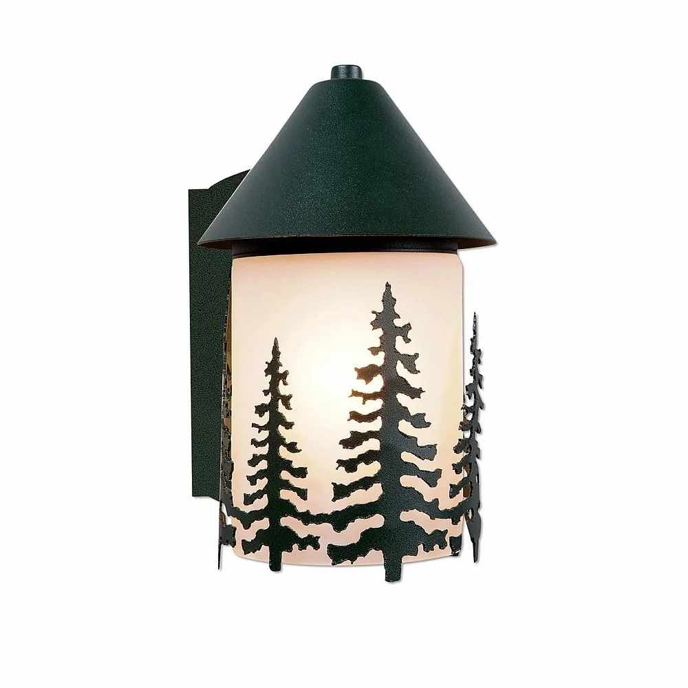 Denali-Cedar Tree One Light Wall Sconce in Forest Green