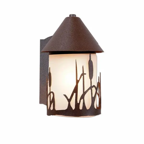 Denali-Cattails One Light Wall Sconce in Rustic Brown