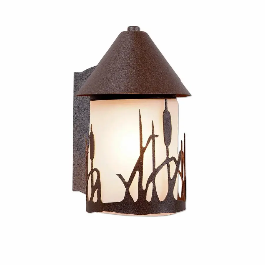 Denali-Cattails One Light Wall Sconce in Rustic Brown