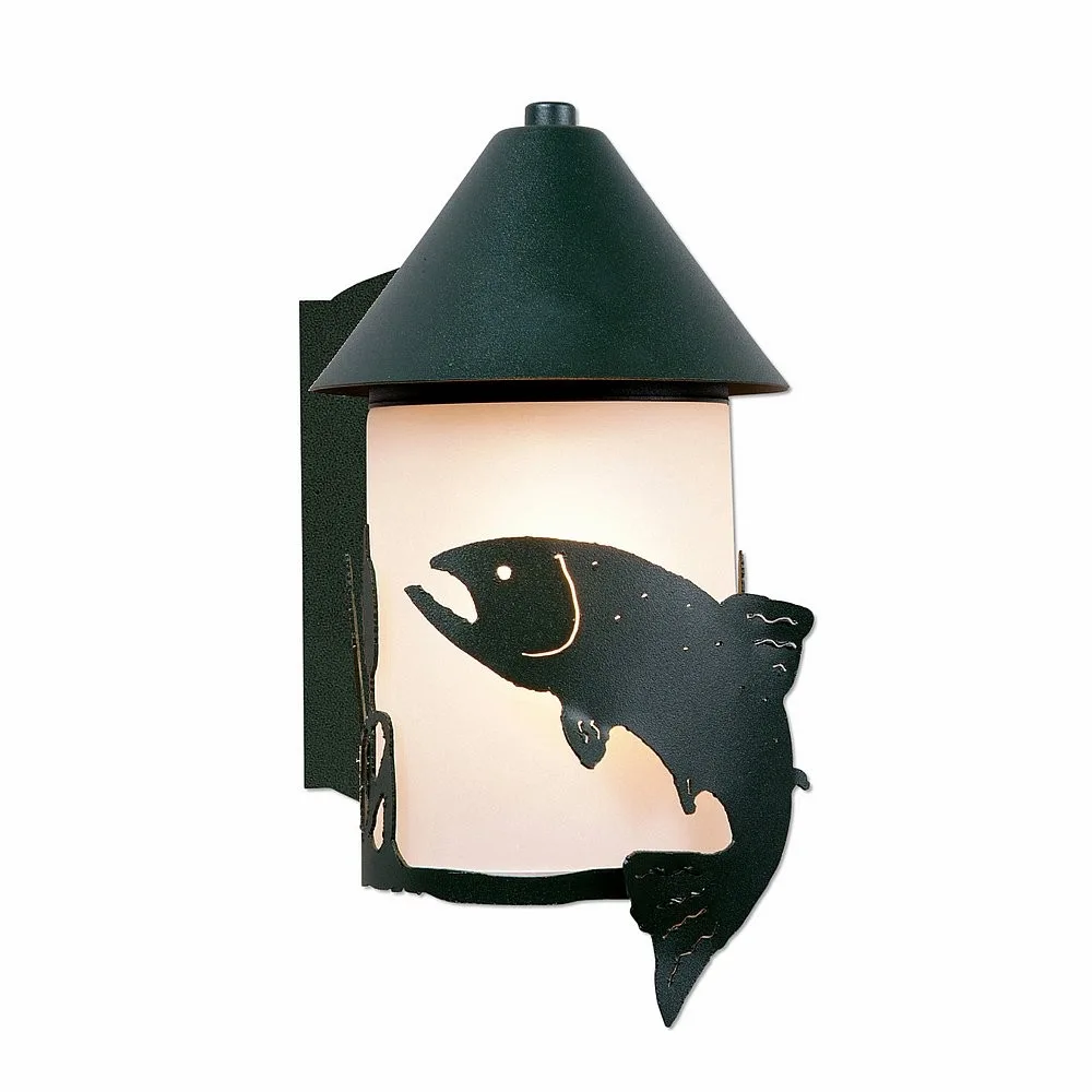 Denali-Trout One Light Wall Sconce in Forest Green