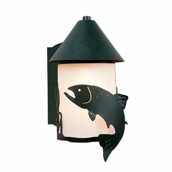 Denali-Trout One Light Wall Sconce in Forest Green