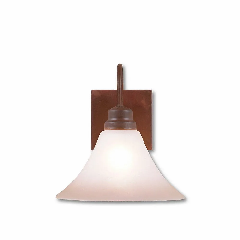Cedarwood-Rustic Plain One Light Wall Sconce in Rust Patina