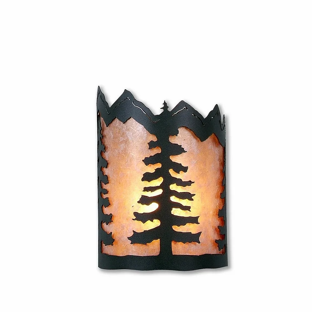 Cascade-Spruce Tree Forest Green One Light Wall Sconce in Forest Green