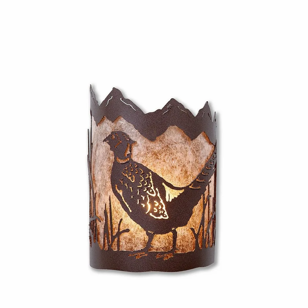 Cascade-Pheasant One Light Wall Sconce in Rustic Brown