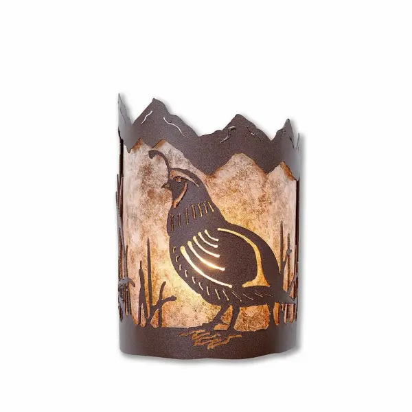 Cascade Western Quail One Light Wall Sconce in Rustic Brown