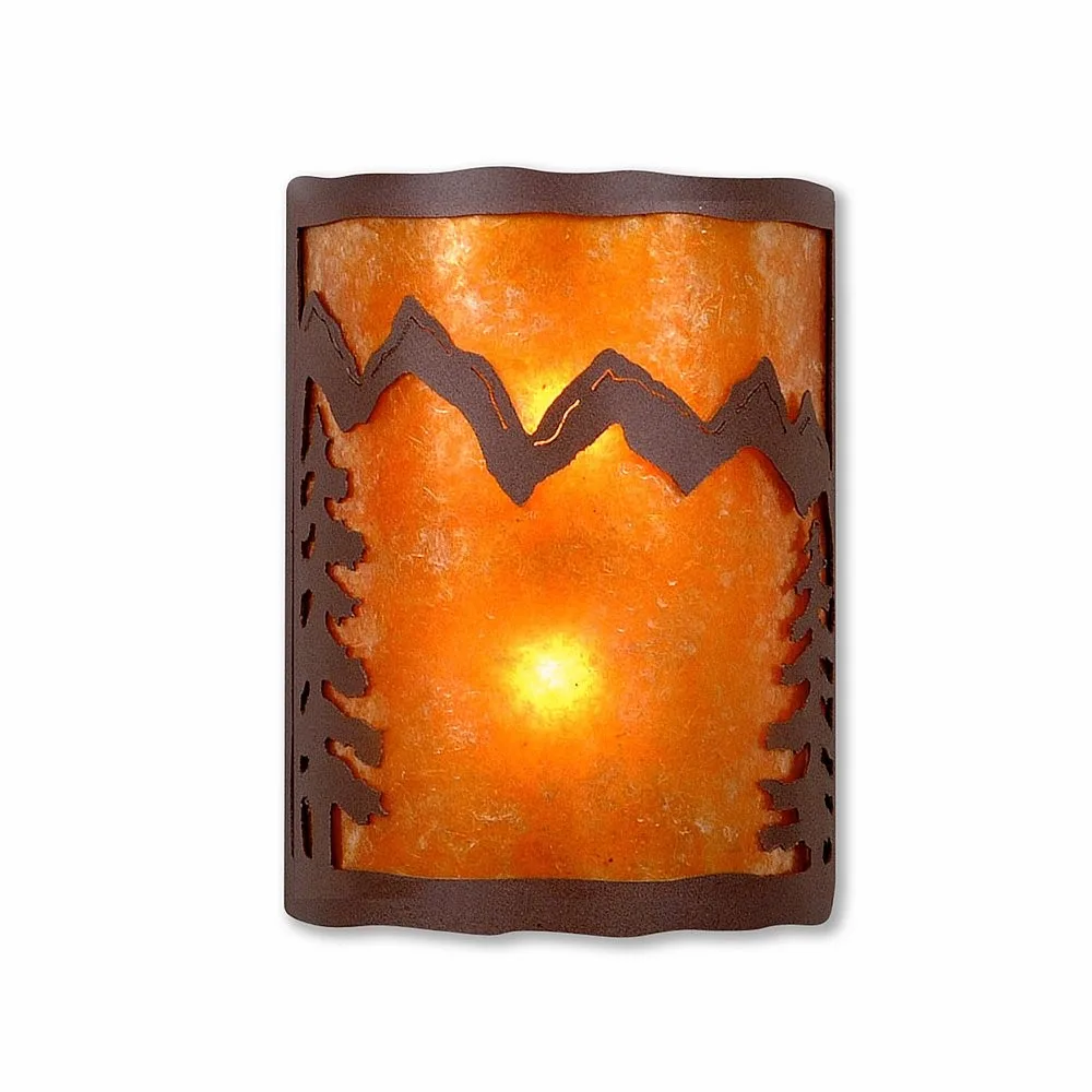 Cascade-Rustic Plain Two Light Wall Sconce in Rustic Brown