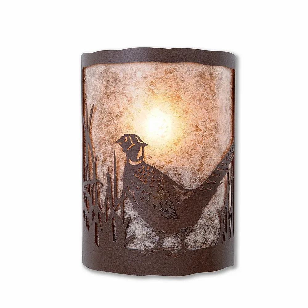 Cascade-Pheasant Two Light Wall Sconce in Rustic Brown