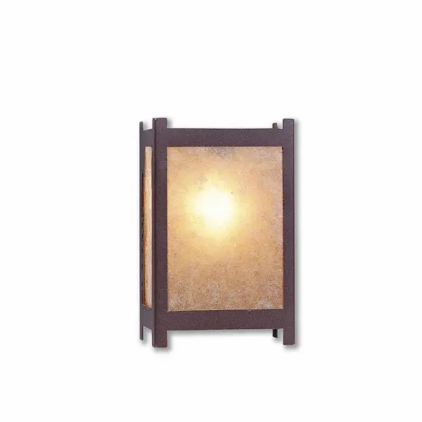 Severn Rustic Plain One Light Wall Sconce in Rustic Brown