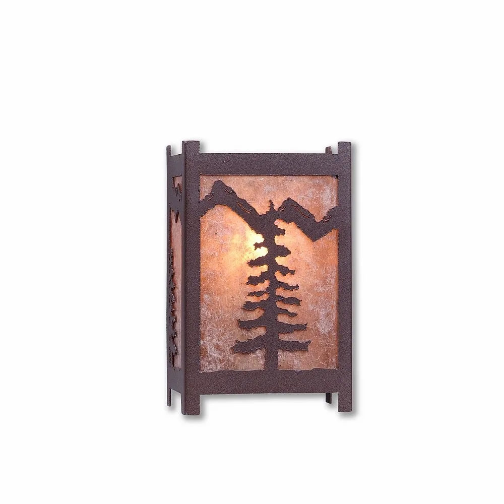 Severn-Spruce Tree One Light Wall Sconce in Rustic Brown