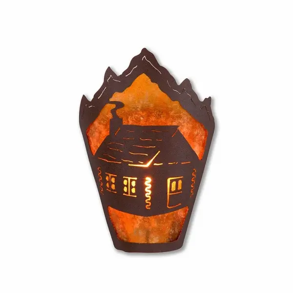 Teton-Cabin One Light Wall Sconce in Rustic Brown