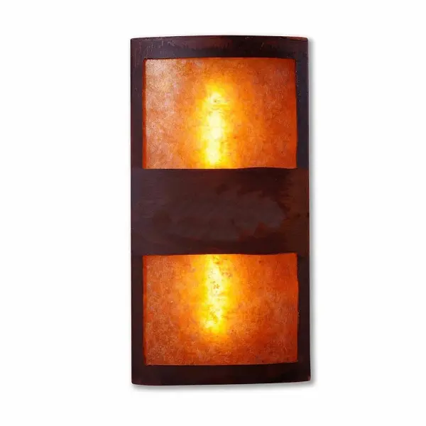 Benton Rustic Plain Two Light Wall Sconce