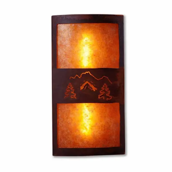 Benton Mountain Pine Cutout Two Light Wall Sconce