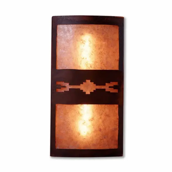 Benton-Del Rio Two Light Wall Sconce in Rust Patina