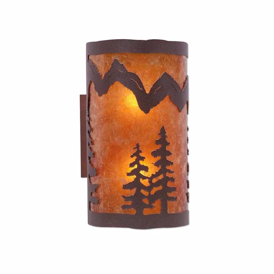 Kincaid-Spruce Tree Two Light Wall Sconce in Rustic Brown