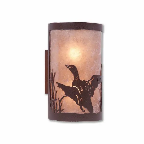 Kincaid-Loon Two Light Wall Sconce in Rustic Brown