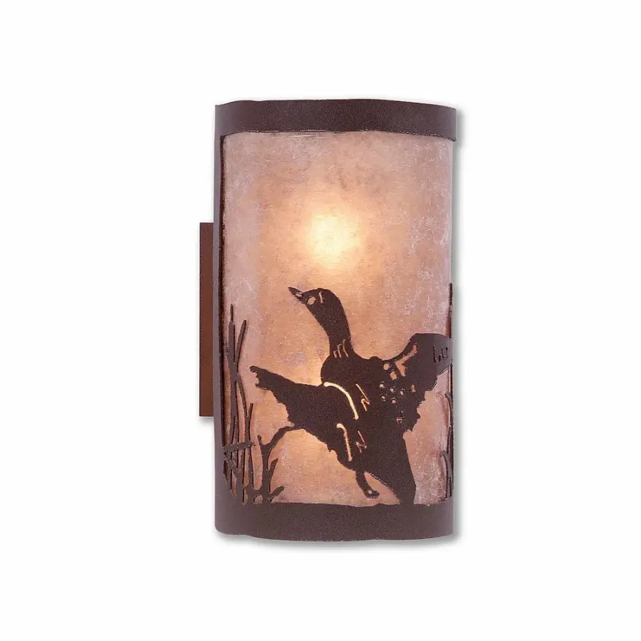 Kincaid-Loon Two Light Wall Sconce in Rustic Brown