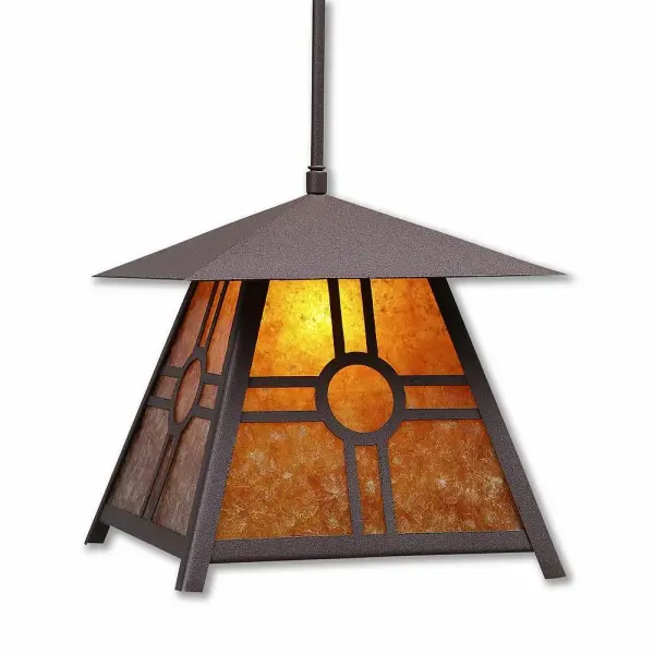Smoky Mountain Southview One Light Pendant in Rustic Brown