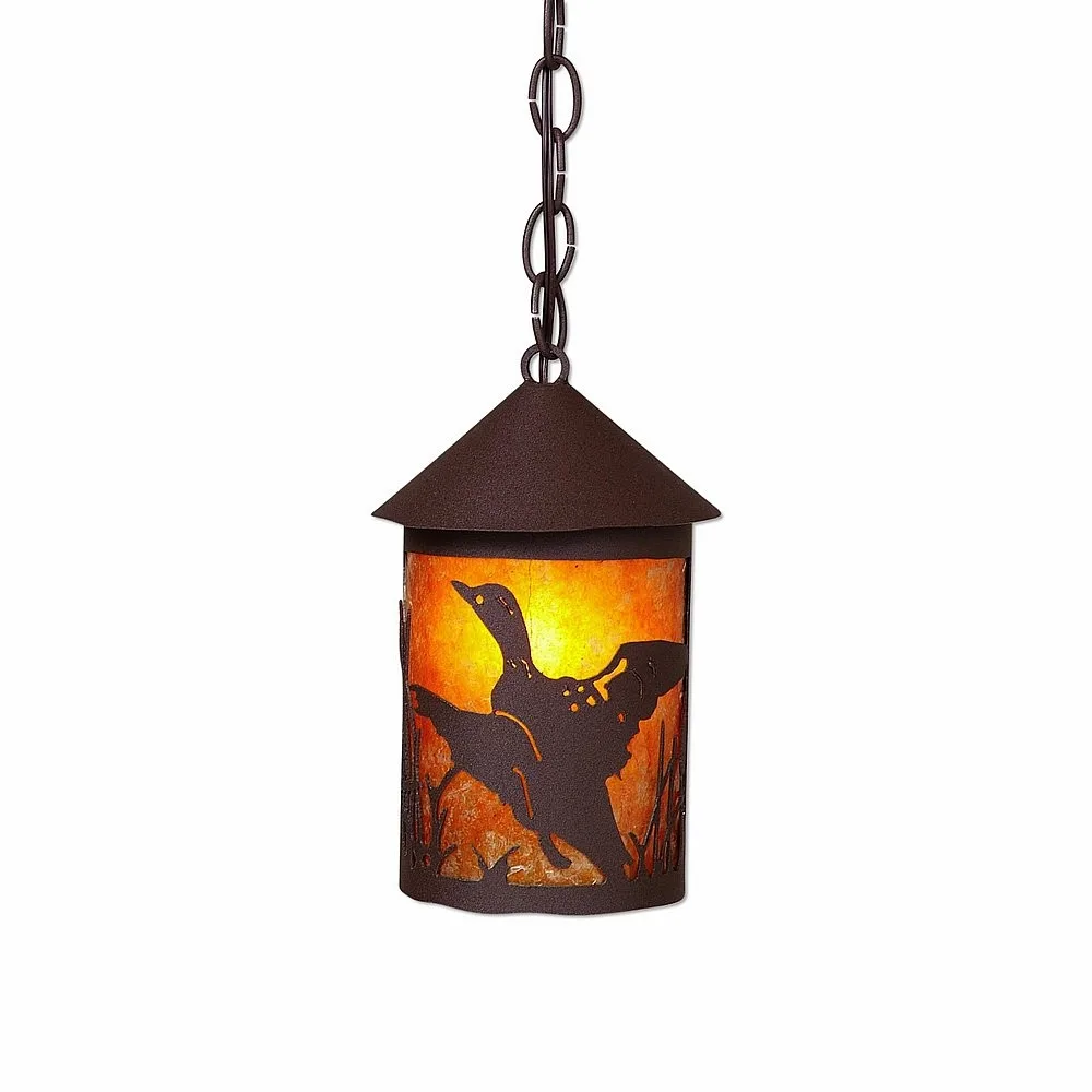 Cascade Lantern-Loon One Light Pendant in Rustic Brown