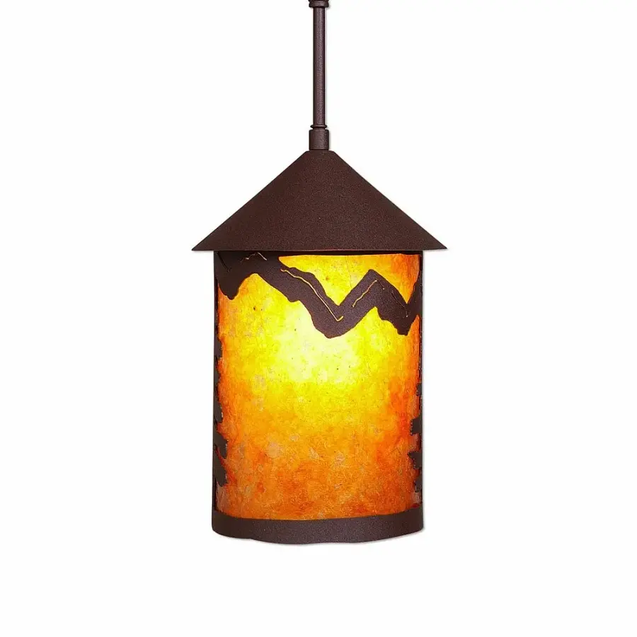 Cascade Lantern Rustic Plain One Light Pendant