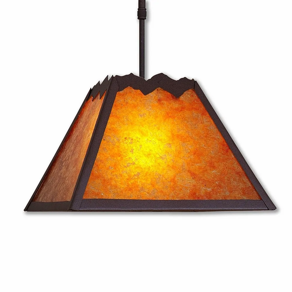 Rocky Mountain-Rustic Plain Rustic Brown One Light Pendant in Rustic Brown