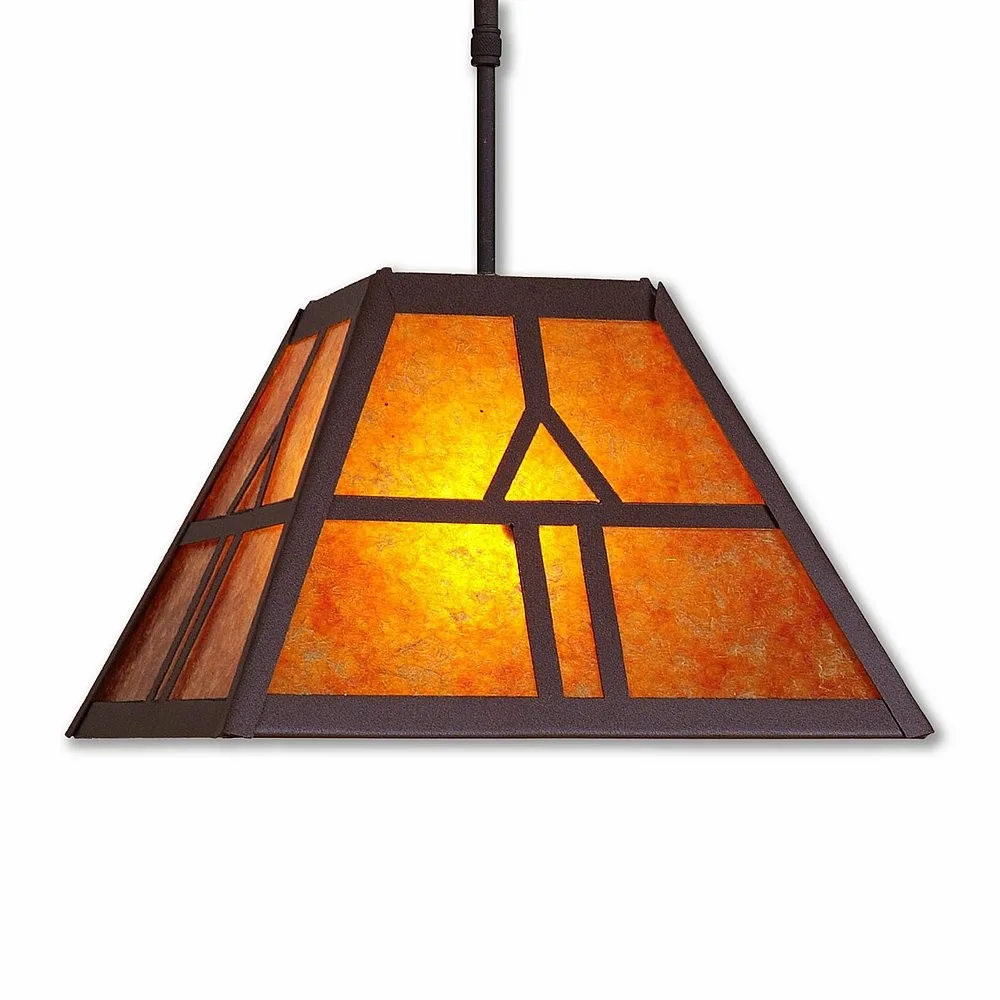 Rocky Mountain-Westhill One Light Pendant in Rustic Brown