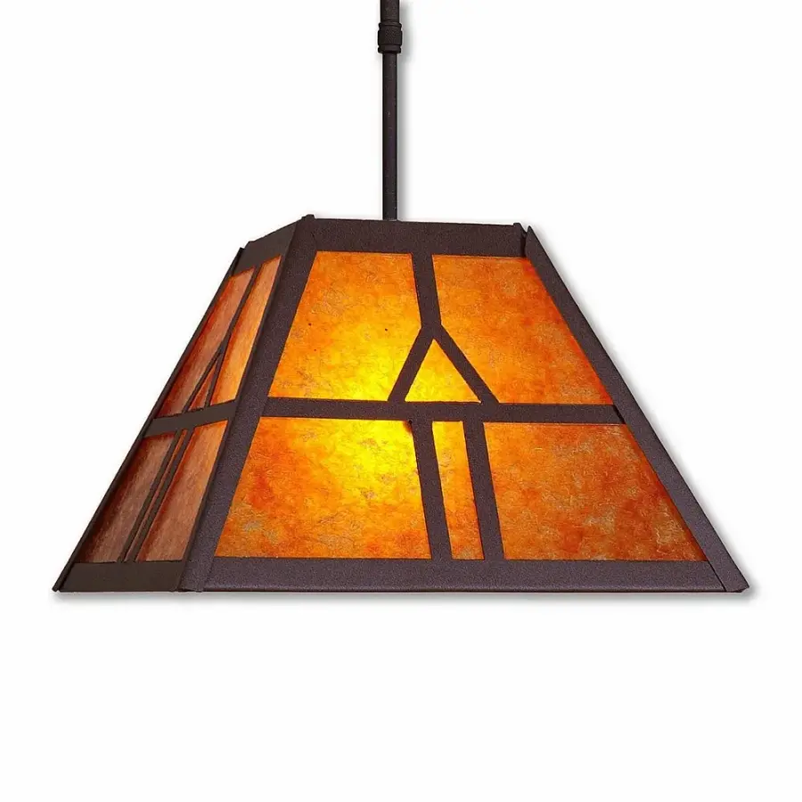 Rocky Mountain Westhill One Light Pendant in Rustic Brown
