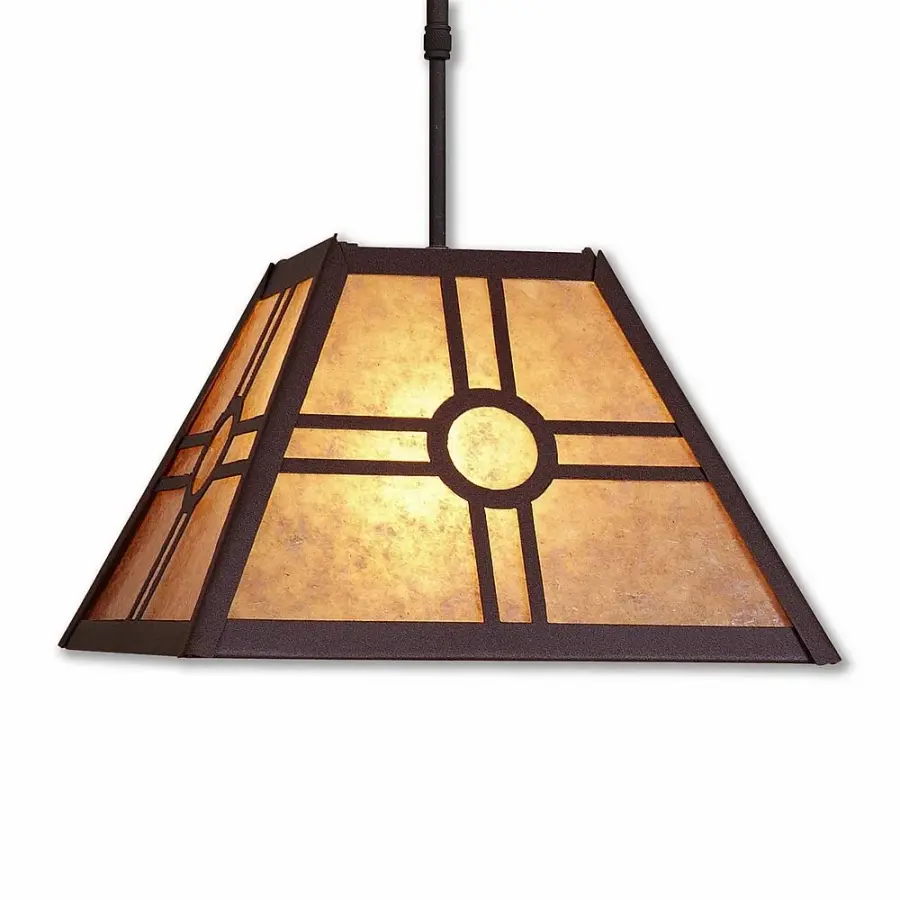 Rocky Mountain Southview One Light Pendant in Rustic Brown