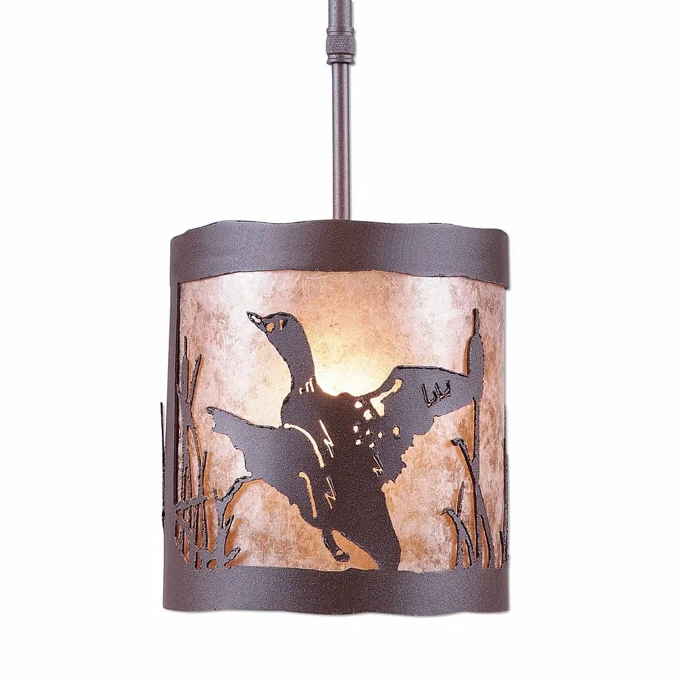 Kincaid-Loon One Light Pendant in Rustic Brown