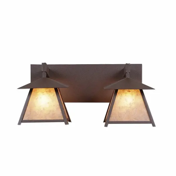 Smoky Mountain Rustic Plain Two Light Bath Vanity Light