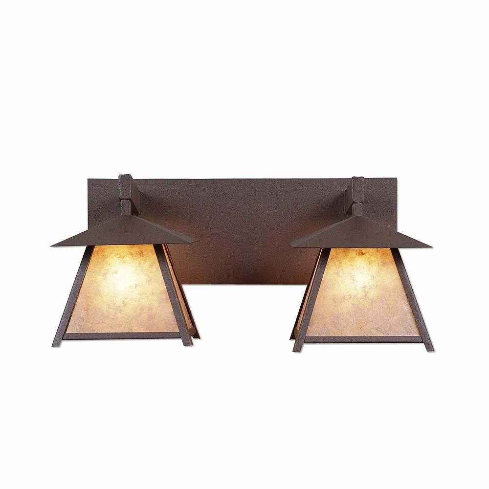 Smoky Mountain-Northrim Two Light Bath Vanity Light in Rustic Brown
