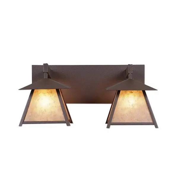 Smoky Mountain Northrim Two Light Bath Vanity Light in Rustic Brown