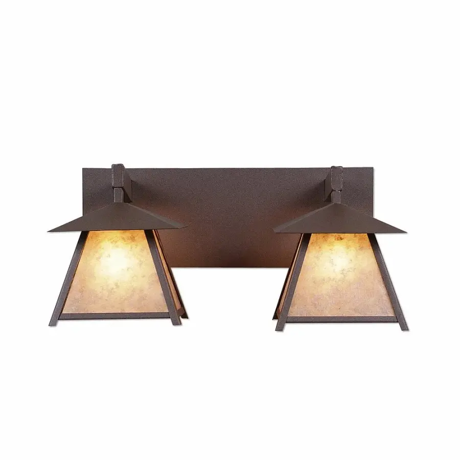 Smoky Mountain Northrim Two Light Bath Vanity Light in Rustic Brown