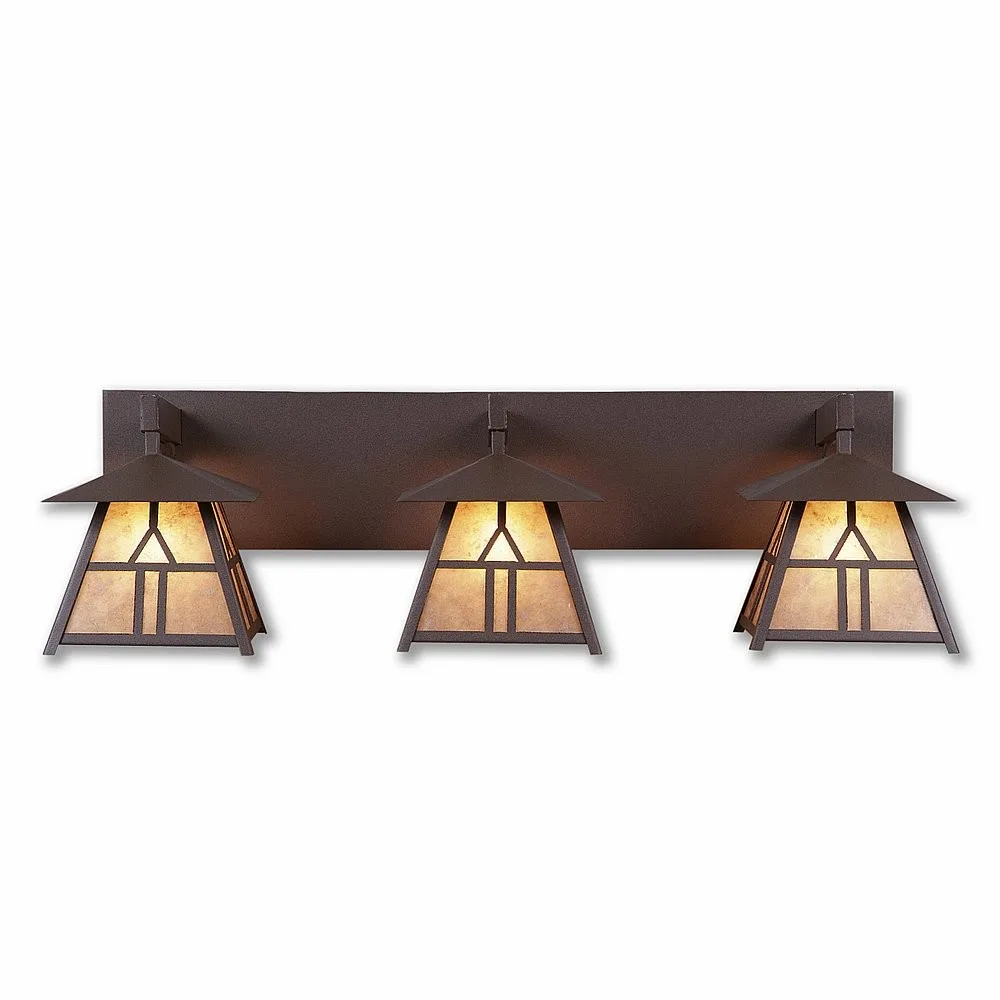 Smoky Mountain-Westhill Three Light Bath Vanity Light in Rustic Brown